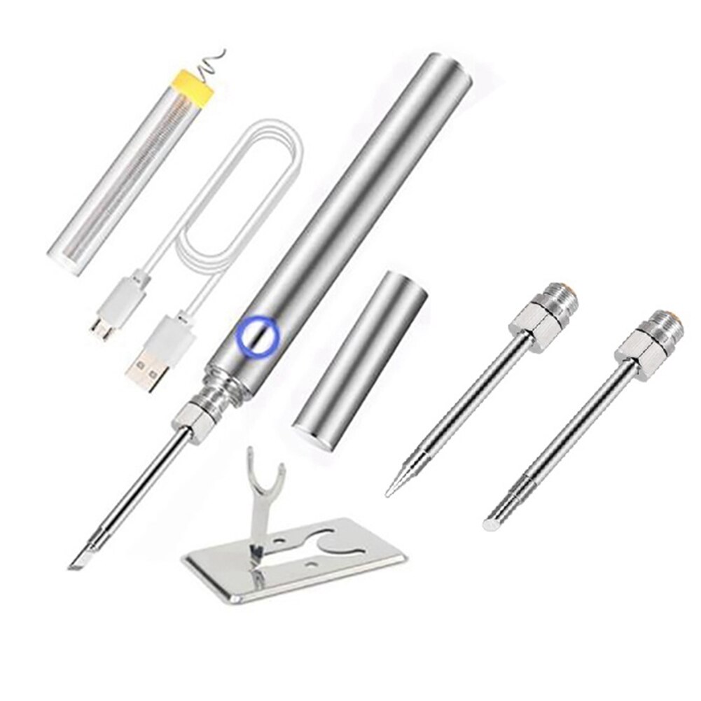 Wireless Soldering Iron Rechargeable Soldering Iron 6 Seconds Tin USB Soldering Iron 510 Interface Soldering Iron Tip: Default Title