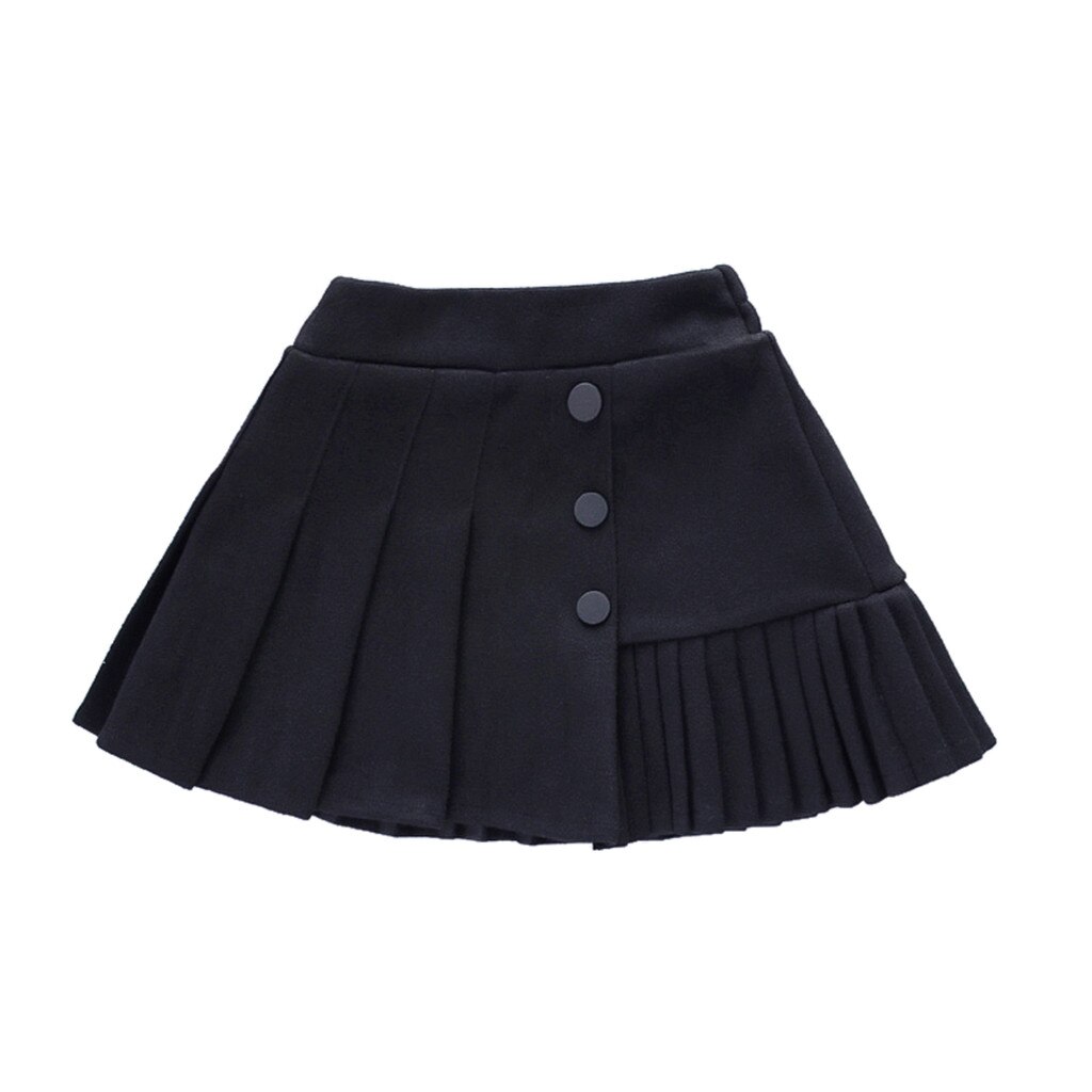 Weihnachten neugeboren Kind Baby Mädchen Neugeborenen Baby Mädchen Röcke einfarbig Rüschen Felsen Überrock Outfit Kleidung: schwarz A  / 6m