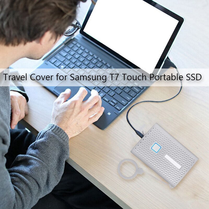 Custodia protettiva in Silicone per Cover da viaggio per Samsung T7 Press SSD portatile