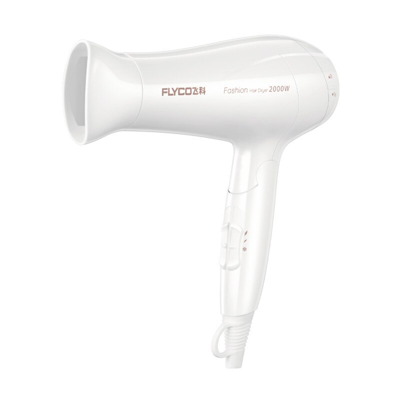 Flyco-secador de pelo plegable de iones negativos, 2000W, , Control de temperatura del viento frío y , herramienta de estilo multifuncional