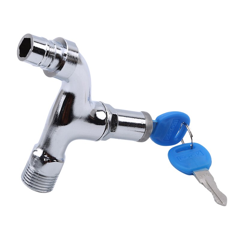 Grifo de agua portátil para el hogar, canilla de aleación con llave de bloqueo, antirrobo, para exteriores
