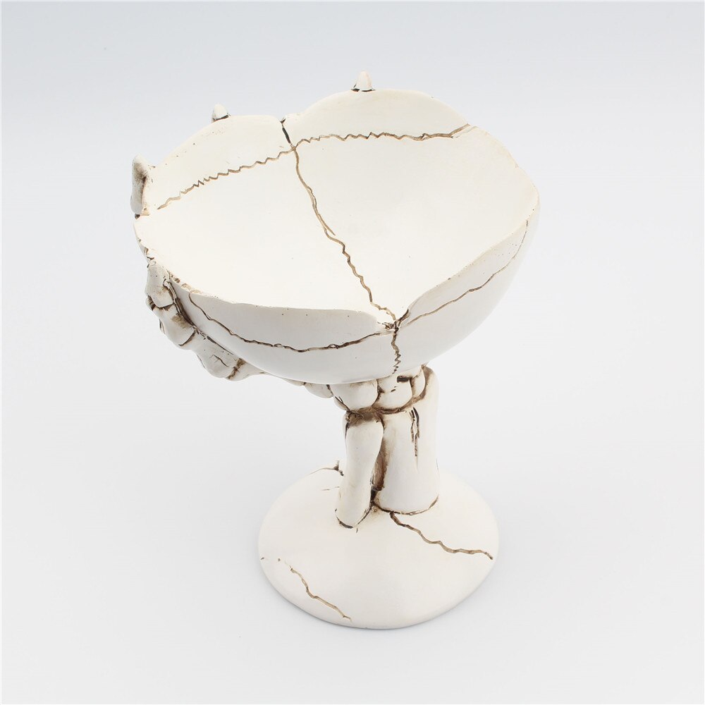 Resin Sculpture Skeleton Hand Model Porch Key Snack Storage Tray Cosmetic Finishing Box Home Decor Strange