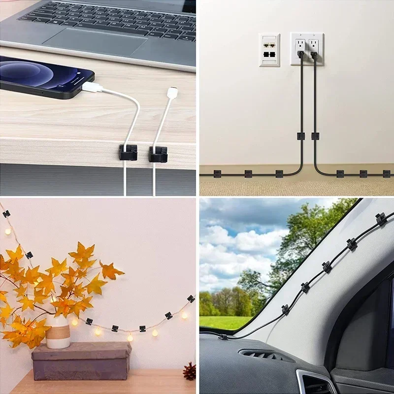 Universal D/wiring Accessories Cable Clamp Waterproof Press Self-Adhesive Adjustable Rubber Cable Gland Office Passes Cables