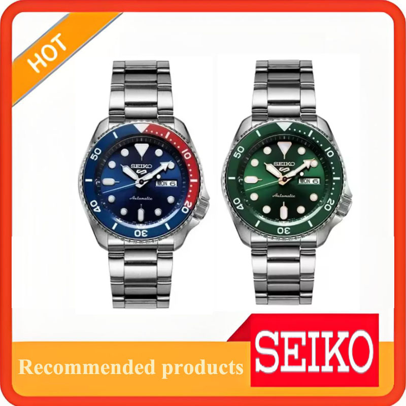 Seiko SRPD53K1 Herrenuhr, luxuriös, Edelstahl, automatisch, wasserdicht, Sportkalender, grünes Wasser, Geist, mechanische Uhr