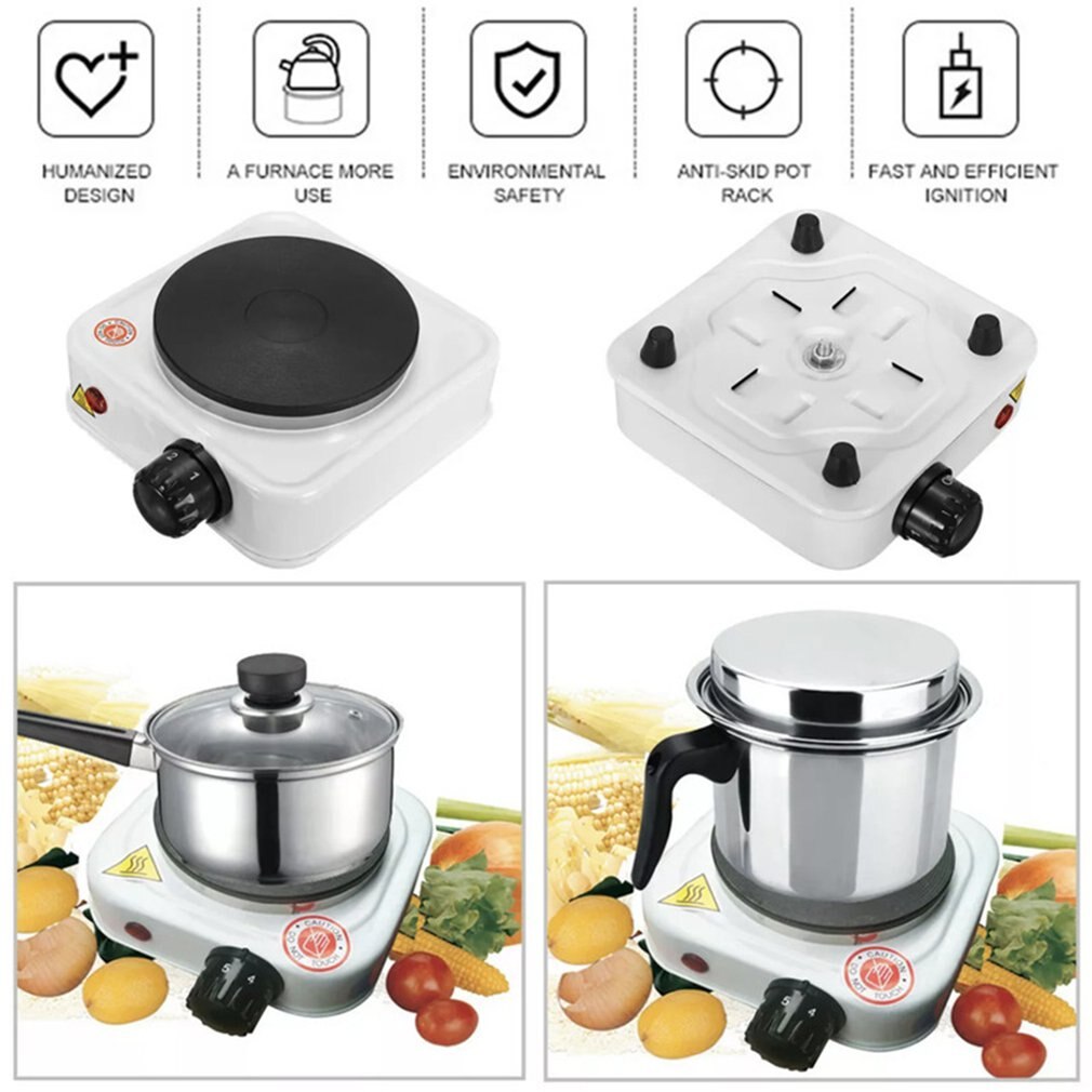 Coffee Electric Stove 500w Adjustable Temperature Heating Kitchen Cooking Stove Small Electric Furnace