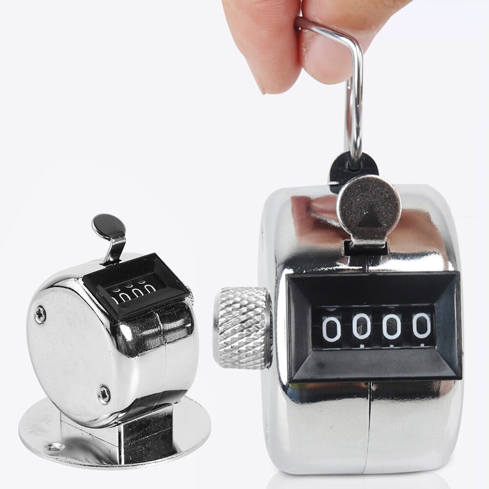 4 Digit Number Mini Portable Manual Press Tally Counter with Mechanical Button Display Electronic Tally Counter