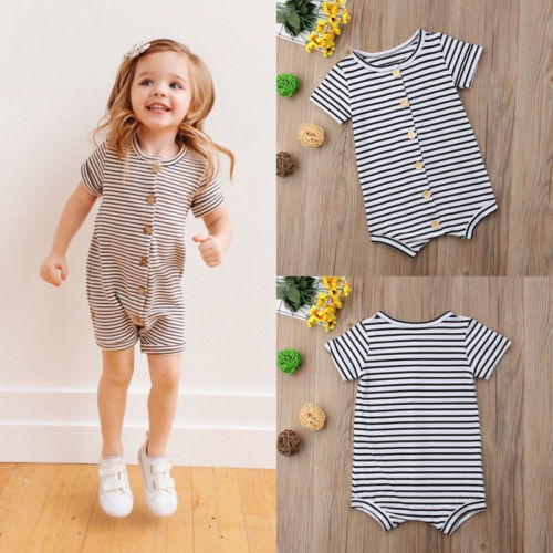 Pelele para recién nacidos, niño y niña, mono, atuendos a rayas, ropa de verano