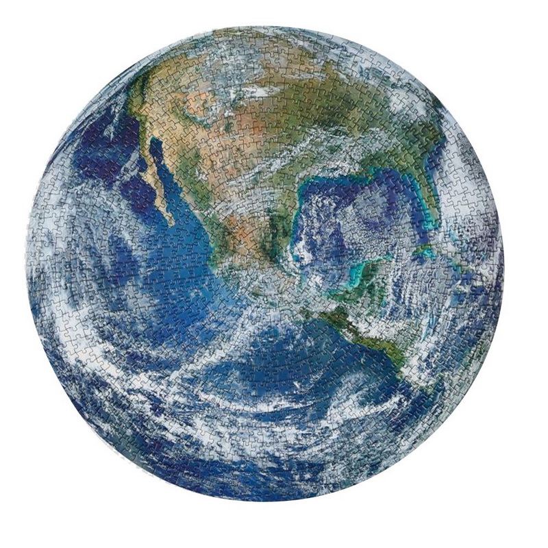 Puzzle rond lune/terre 1000 pièces | Puzzle de planètes difficiles pour enfants adultes, jouets Puzzle de planètes, directe éducative: 2