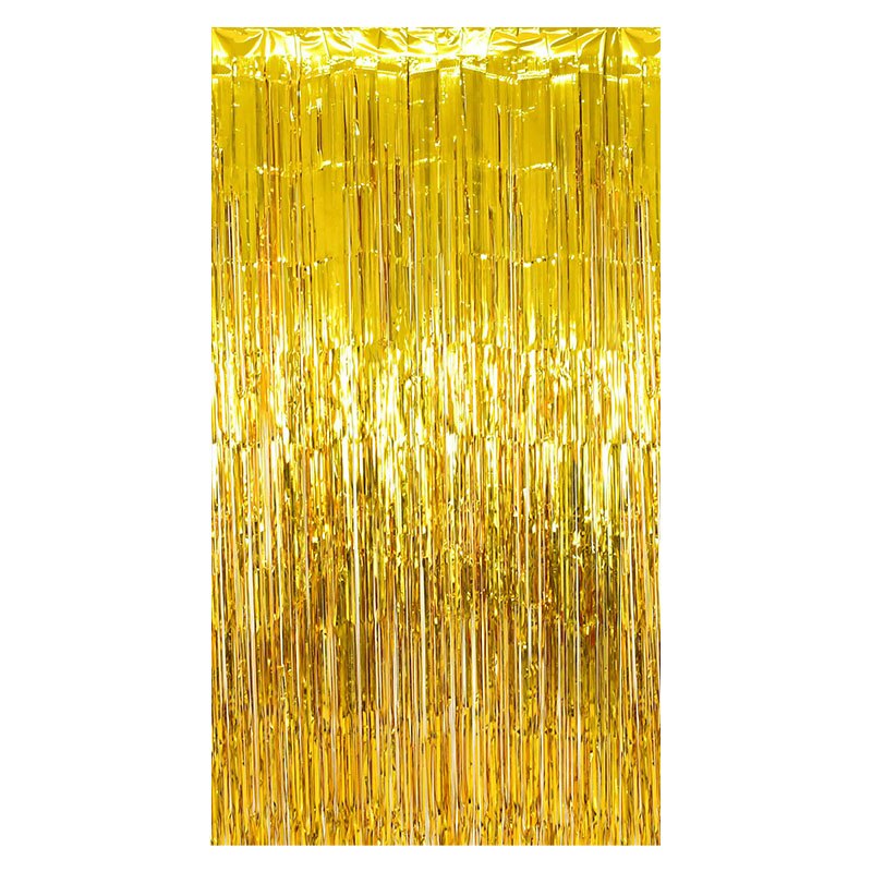 1*2M oro rosa papel oropel flecos cortina Fondo boda decoración cumpleaños cortina de cabina de la foto de decoración de la pared: Y01