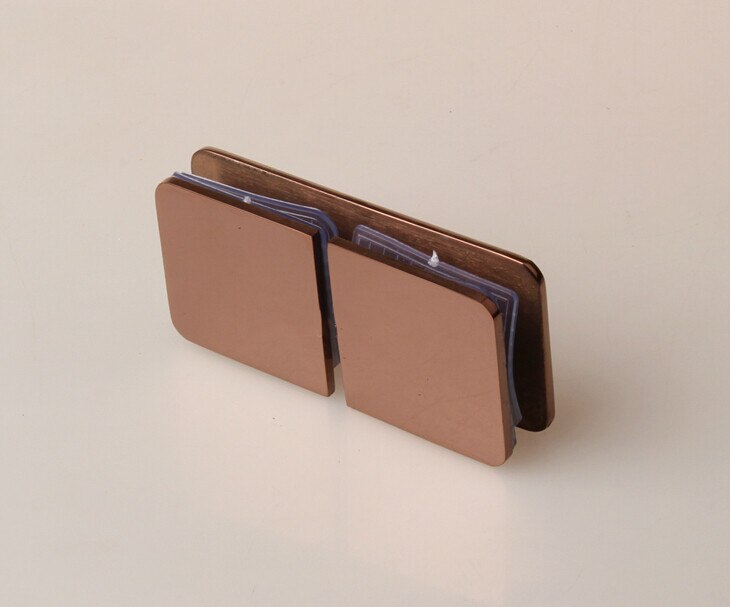 glass clamp,shower door clamp,glass clip,stainless steel clamp.shower room folder,glass fixing clip,glass hinge(DG1367B): Rose-Golden