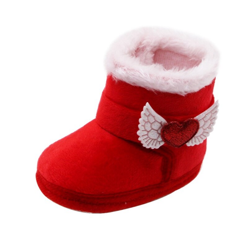 Winter Baby Boy Girl Cotton Snow Boots With Loves Mid-tube Boots Infant Anti-slip Toddler Shoes Season