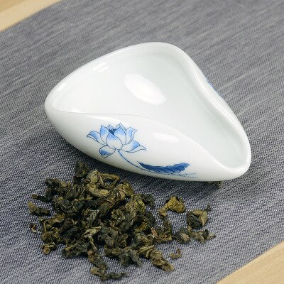 Hvid porcelæn cha he * te præsentation fartøj kung fu. te tilbehør: B