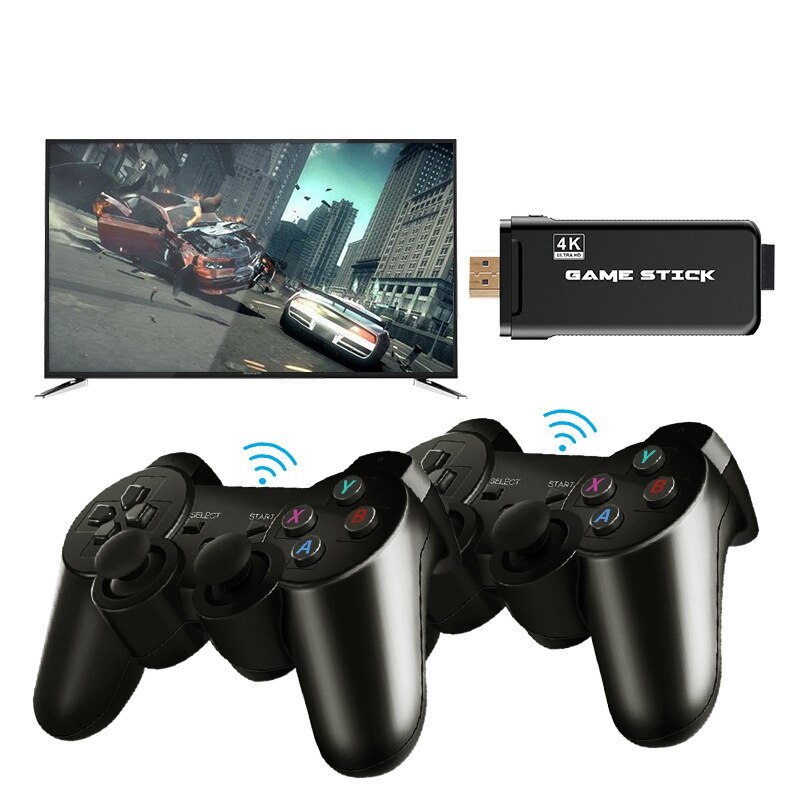 Consola de videojuegos 4K HDMI 2,4G consola de juegos nostálgica HD doble inalámbrica compatibilidad con salida de TV