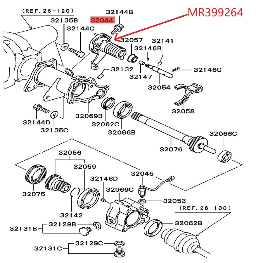 MR399264 Freewheel Clutch Actuator FORMitsubishi Montero IO Pajero Pinin 1999-2005 Free Wheel Clutch Gear Actuator Solenoid