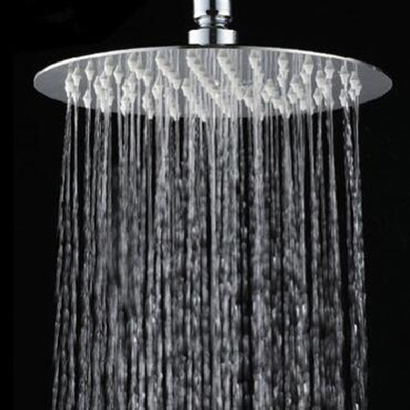 10/8/6 Inch Stainless Steel Ultra-thin Waterfall Shower Heads Rainfall Shower Head Rain Square Round