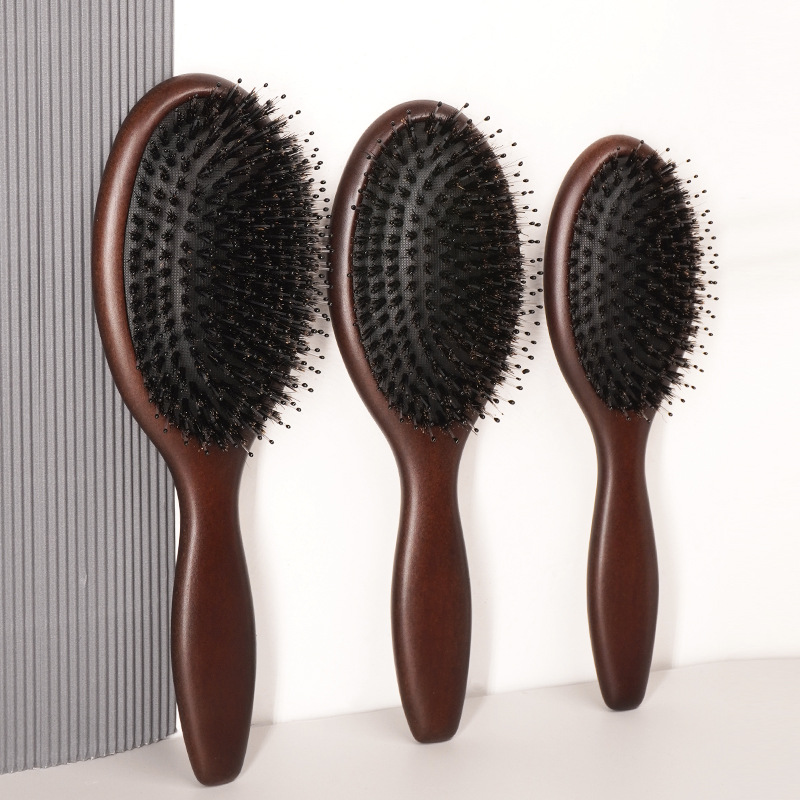 Bristle Hair Brush Women Combs for Hair Wood HairBrush Detangle Straightener Brush Hair Comb Barber Accessories