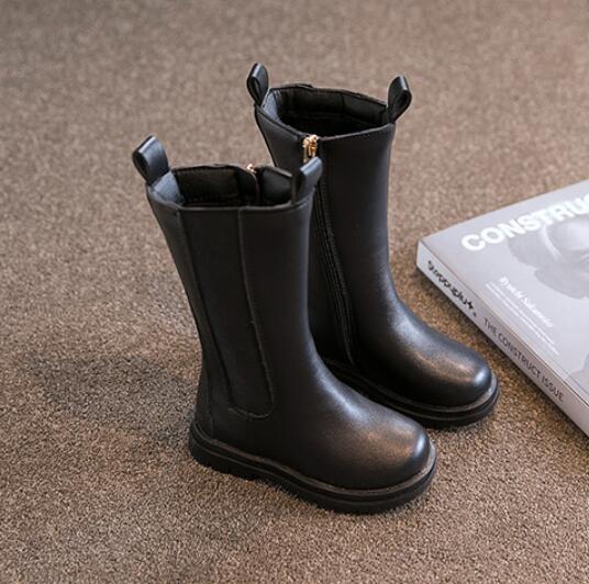 Kinderen chelsea boots casual herfst winter pu leer school jongens schoenen in sneeuwlaarzen kinderen meisjes martin laarzen