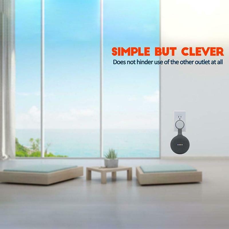 For Google Home Mini Voice Assistant Wall Mount Stand Bracket Kitchen Bedroom Bathroom Office Outlet Wall Mount Google Holder