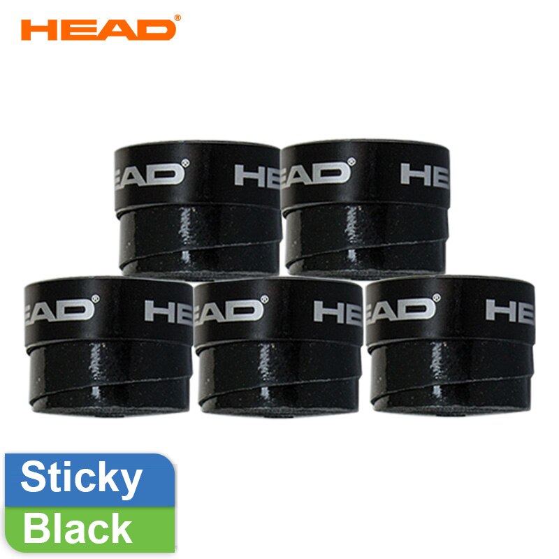 5 sztuk oryginalna głowica tenisowa uchwyt Griptape tenis Overgrip PU szef rakieta tenisowa opaska przeciw poceniu się absorpcja Grip paletka do badmintona Grip: sticky black