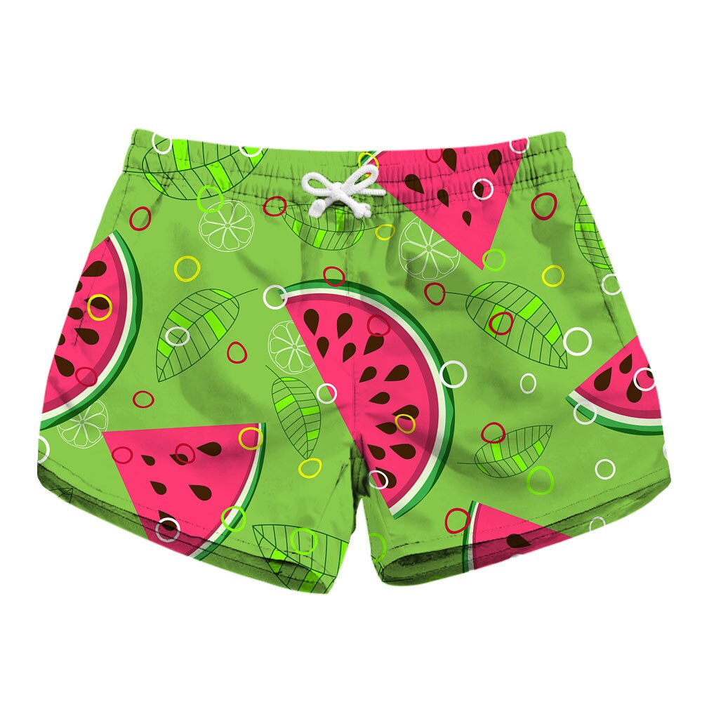 Pantalones cortos de playa para mujer, Shorts deportivos finos con estampado 3D de fruta para surfear, natación, Surf, vacaciones, bañadores femeninos: TYLbp-H031 / XL