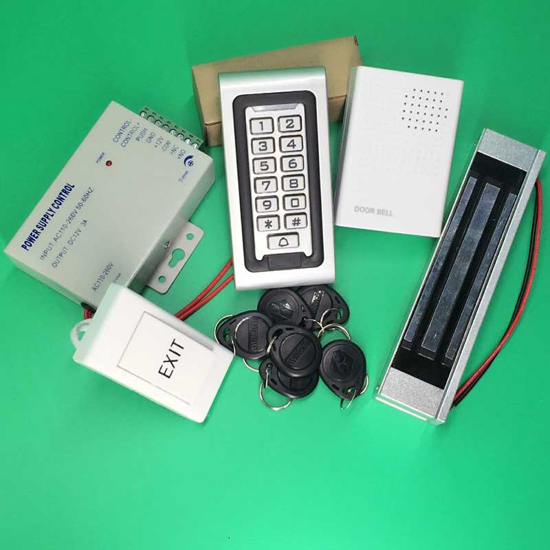 Waterproof Access Control System Keypad Rfid Access Controller with 600LBS Electric Magnetic Lock Door Access Control System