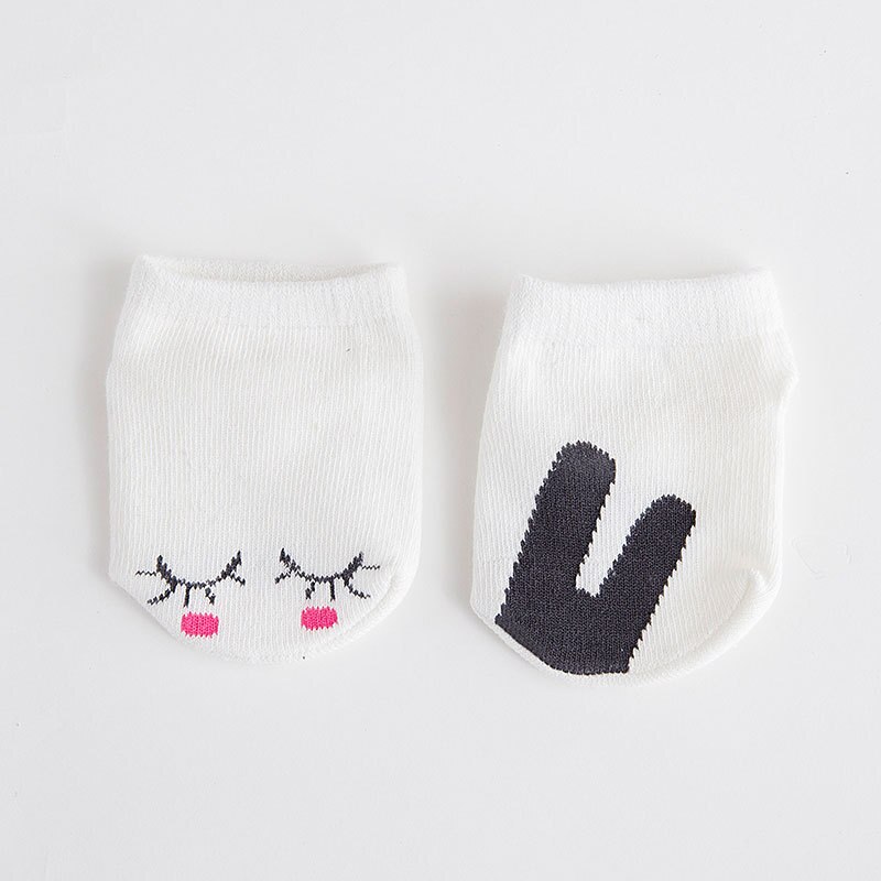 Hylidge Katoenen Baby Meisje Sokken Kids Kinderen Korte Sokken Leuke Cartoon Baby Peuter Vloer Sokken: White Rabbit / 24M