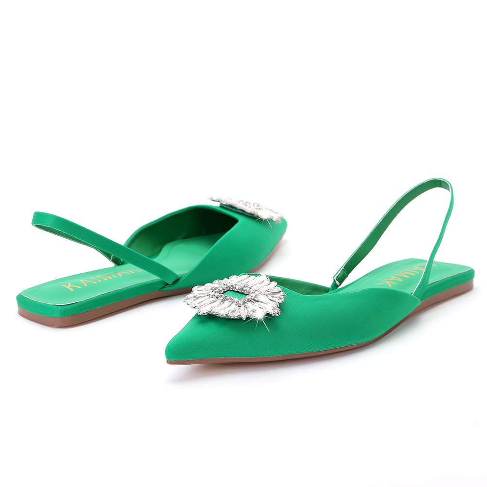 2022 Mode Ontwerpen Vrouwen Wees-Teen Sling Back Flats Met Clutch Franse Stijl Schoenen Bijpassende Tas Set