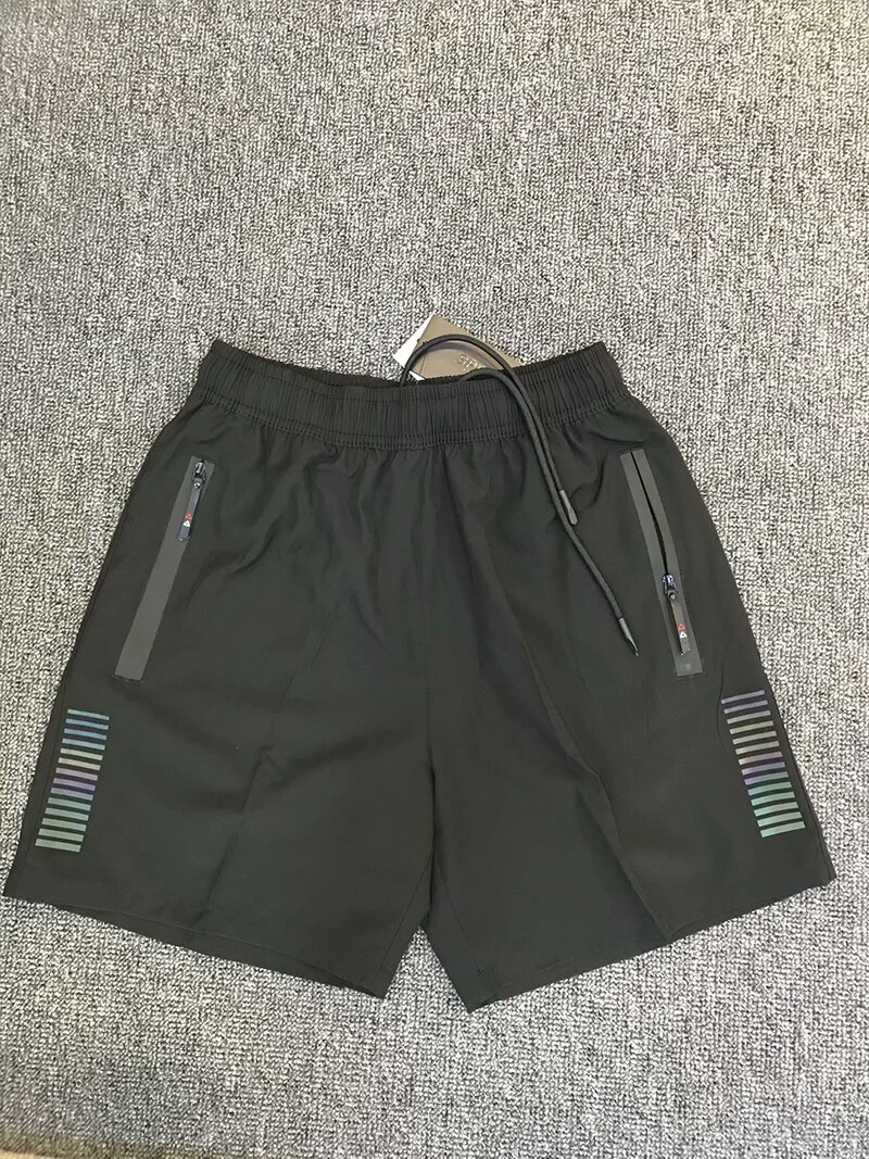 Narweiya fiets hardloopshorts outdoor ademend jogging basketbal voetbal short snel drogend heren sportshorts zwart blauw: Zwart / Ik