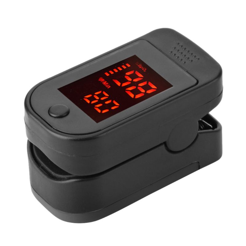 Oxymètre de pouls au doigt moniteur de Saturation en oxygène compteur de fréquence cardiaque au bout du doigt C6UE: Black