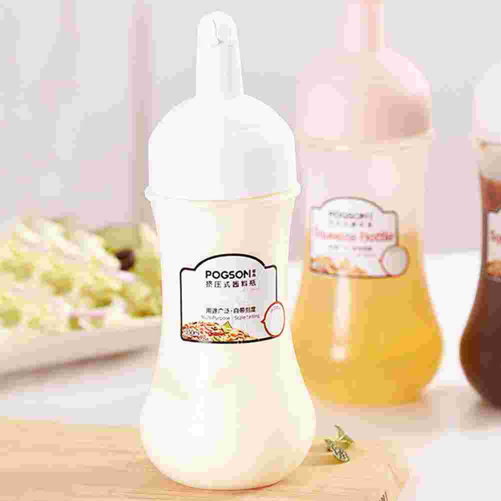 2Pcs Jam Squeeze Bottles with Scale Squeeze Jam Bottles Ketchup Storage Bottles