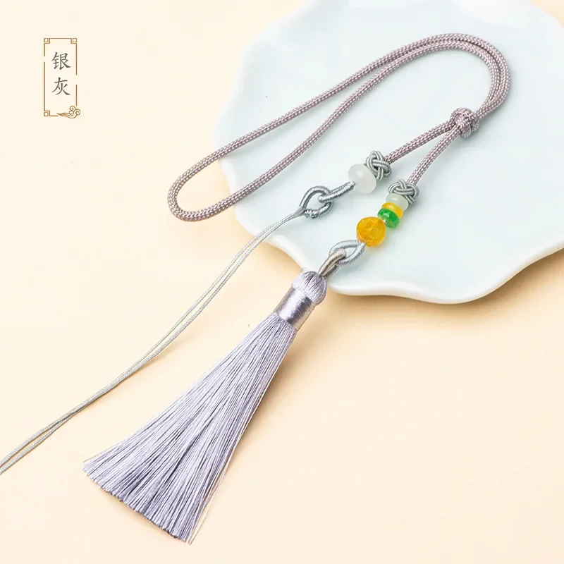 Hermosas borlas, flecos de hilo de poliéster, colgantes decorativos, adornos artesanales, llavero DIY, accesorios de cortina: Bronce