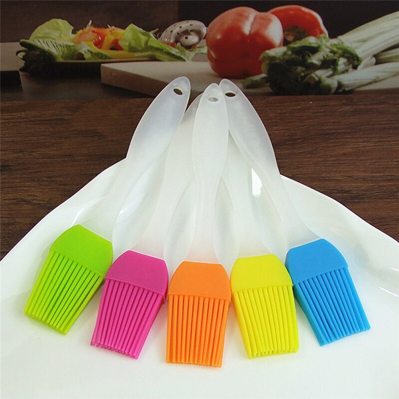 1/2/3/4/5pcs Grill Oil Bottle Brushes Tool Heat Resisting Silicone BBQ Basting Oil Brush Barbecue Cooking Pastry Oil Brushes