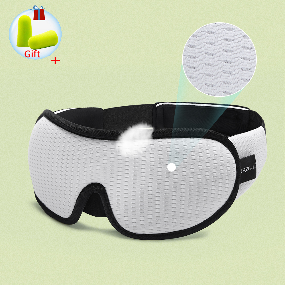 Mascarilla para dormir 3D, 100% opaca, venda para los ojos, mascarilla para dormir suave, ayuda para dormir, mascarilla para los ojos para viajes Slaapmasker: Plata
