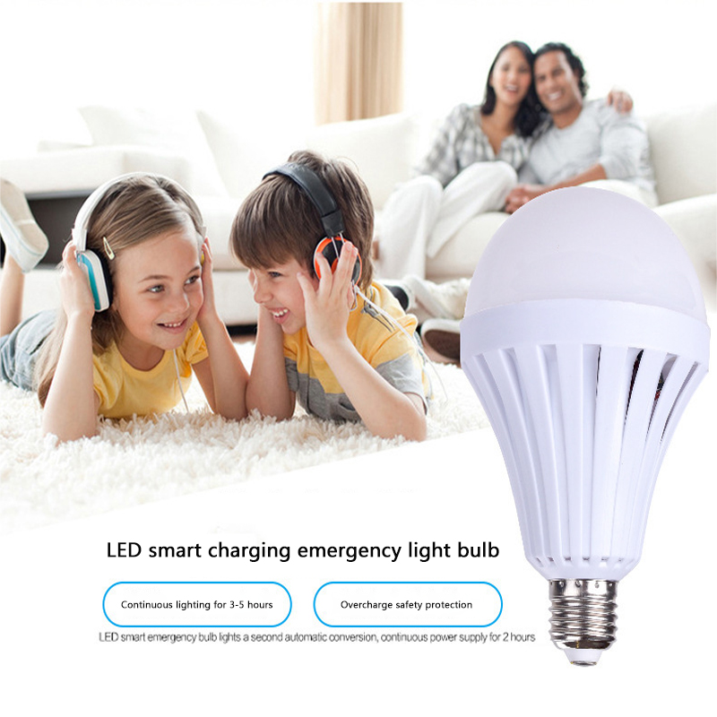Smart LED emergency light 5W 7W 9W 12W emergency lamp intelligent charging emergency light bulb Rechargeable battery led lamp