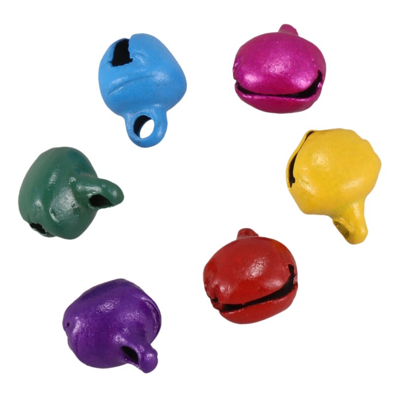 -6mm 200 kpl/erä sekoitusvärit irralliset helmet pienet soittokellot joulukoristeet - värisekoitus
