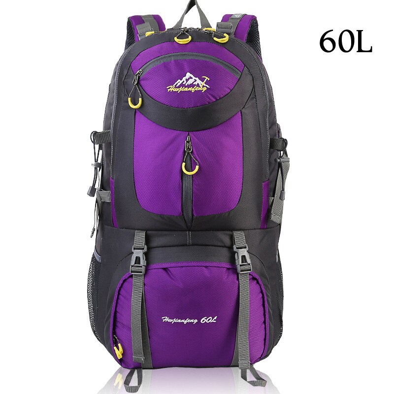 Sac à dos Trekking 60L sac de sport étanche sac à dos de voyage escalade sac de montagne 40L randonnée Camping ski sac à dos touristique 50L: Purple 60L