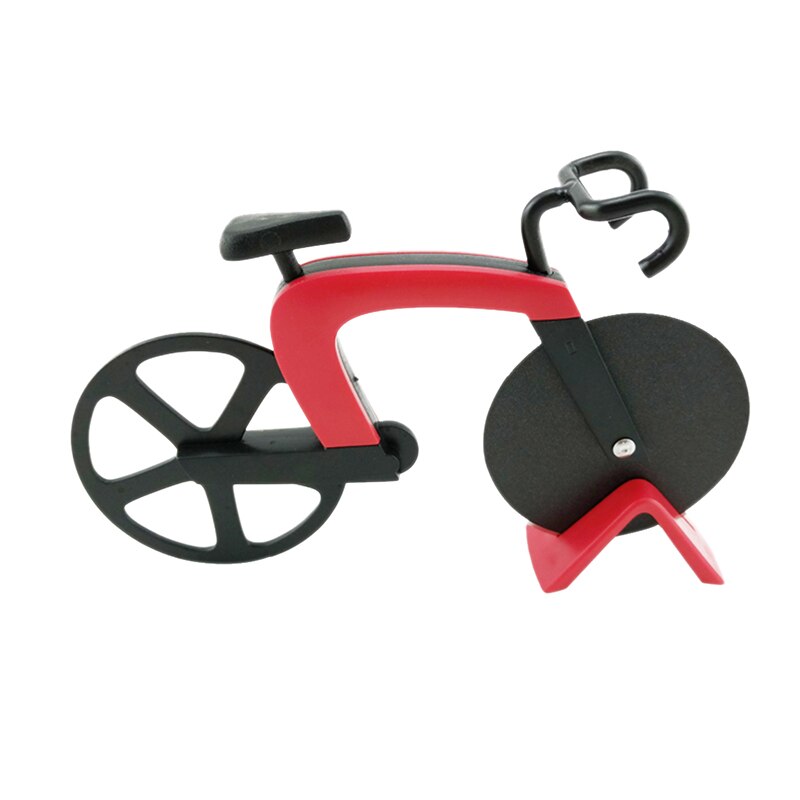 Cykel pizza cutter hjul rustfrit stål plast cykel rulle pizza chopper slicer køkken gadget din 889