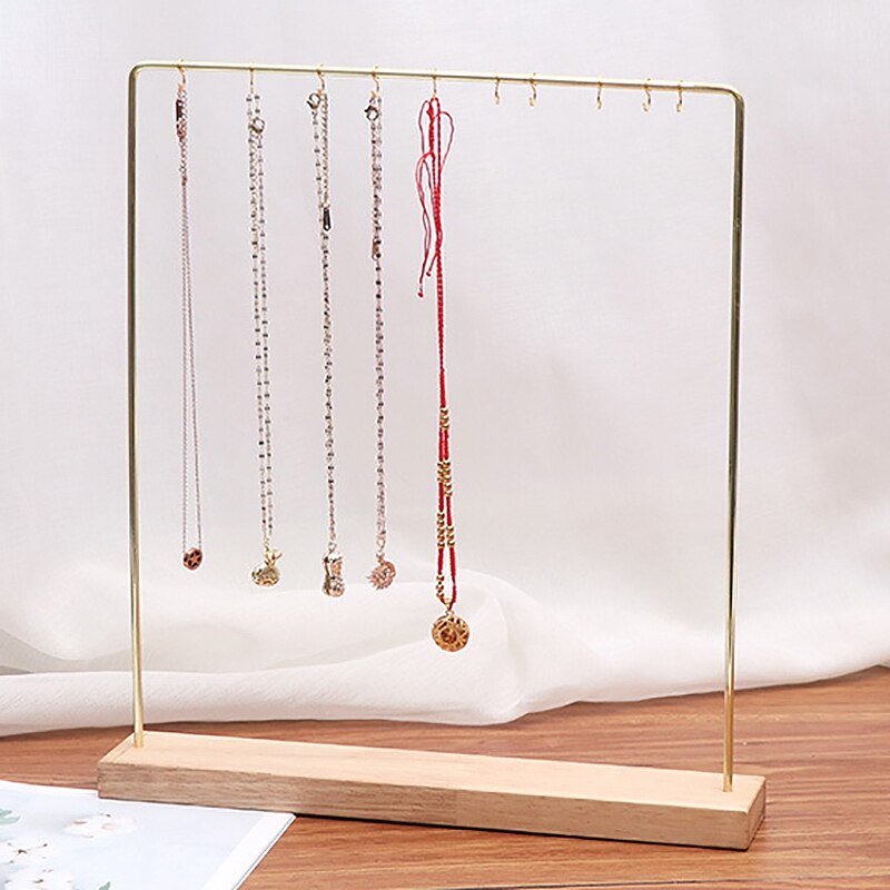 Jewelry Display Stand Holder - Rotating Necklace Pendant Earring Organizer - Metal