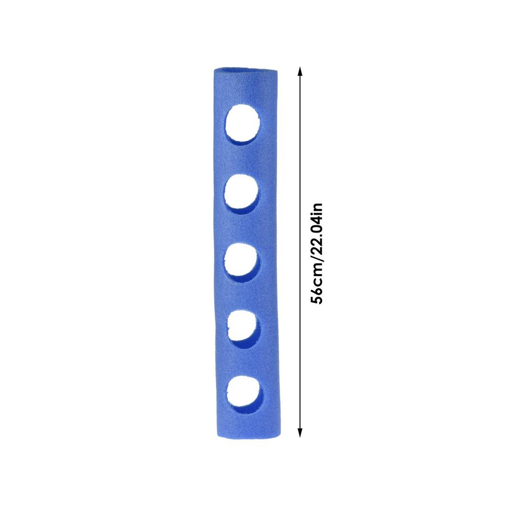 Conector de fideos agujereados cruzados para piscina, accesorio para piscina, Ayuda de entrenamiento, azul: 5 hole