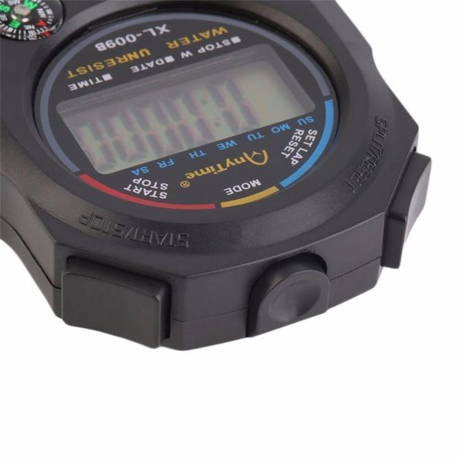 Waterdichte Digitale Professionele Handheld Lcd Chronograaf Handheld Sport Stopwatch Timer Stop Horloge Met String Teller Alarm