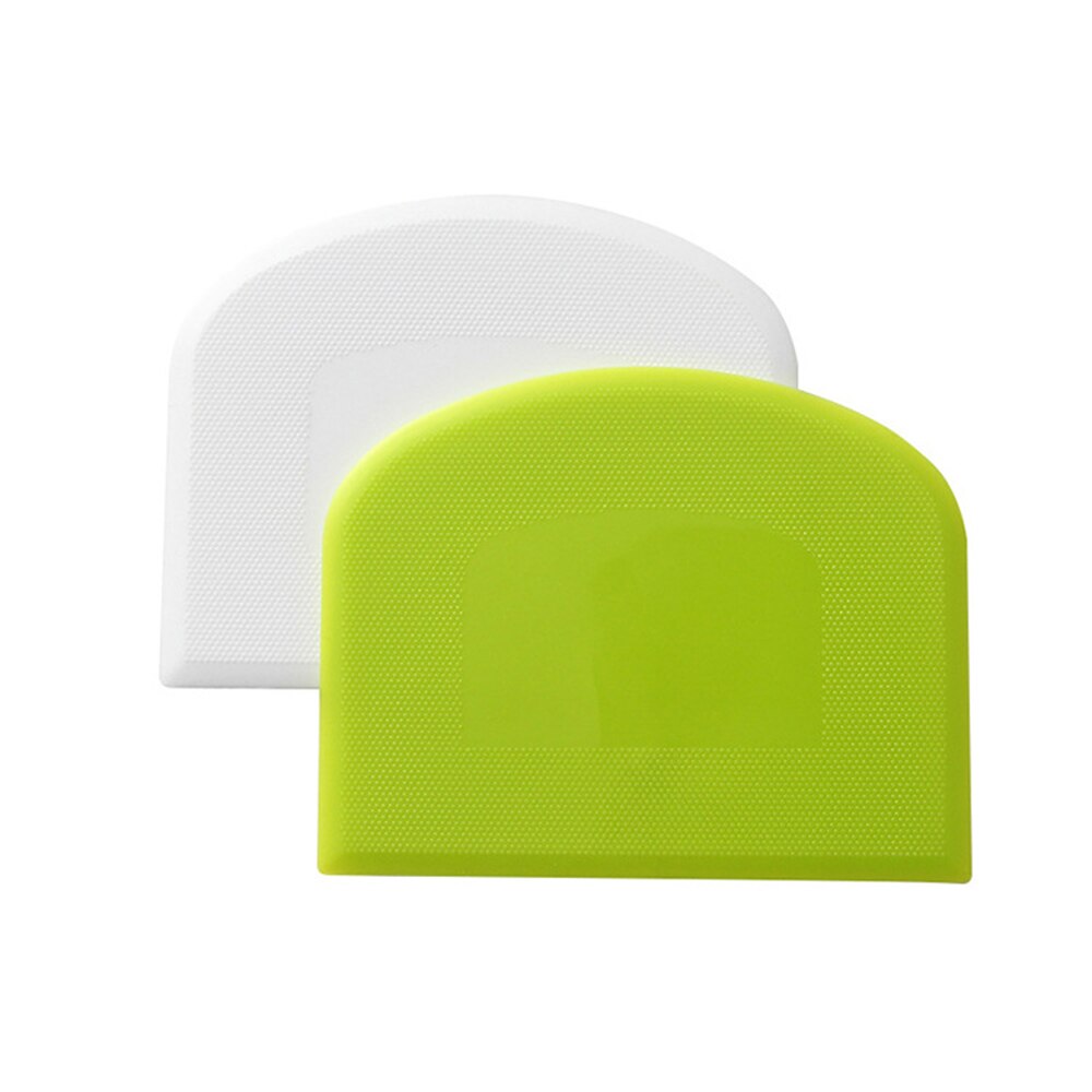 2 stuks gladdere rand taart schraper snijden pp plastic deeg schraper taart bakvorm decoratie gereedschap praktische banketbakkersspatels: Default Title