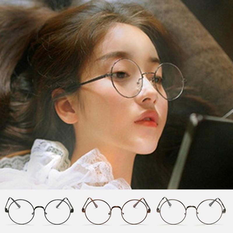Vrouwen Mannen Koreaanse Ronde Bril Mode Unisex Lenzenvloeistof Optische Frame Brillen Vintage Bril Bril