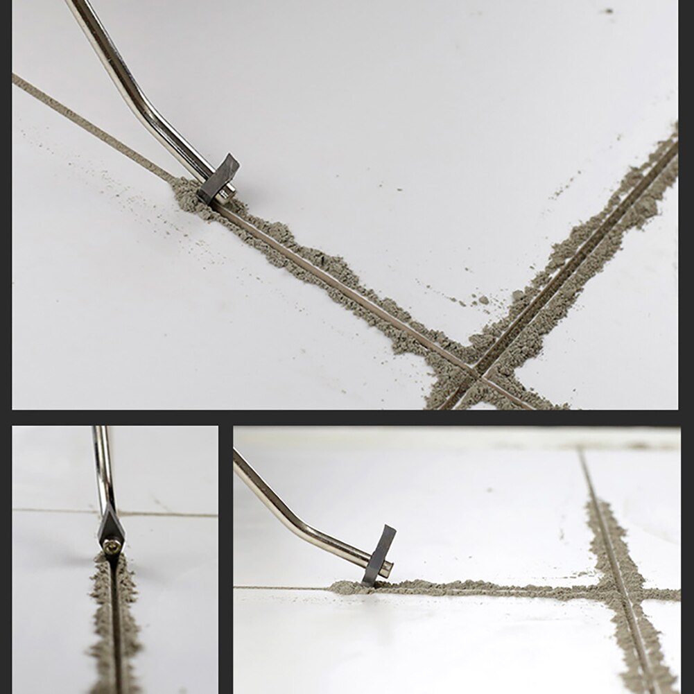 Tegel Naad Cement Reiniging Remover Keramische Hoek Kloof Vloer Muur Grout Cleaner Gebogen Boor Bouw Handgereedschap #20