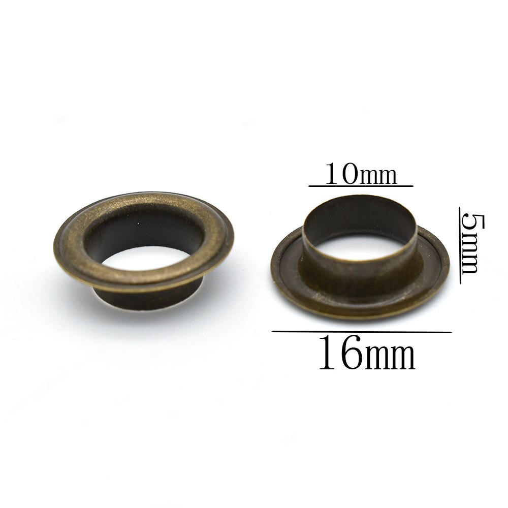10mm Bronze Brass Eyelet Metal Eyelet With Grommets For DIY Clothing Scrapbooking Craft Projects 20 set