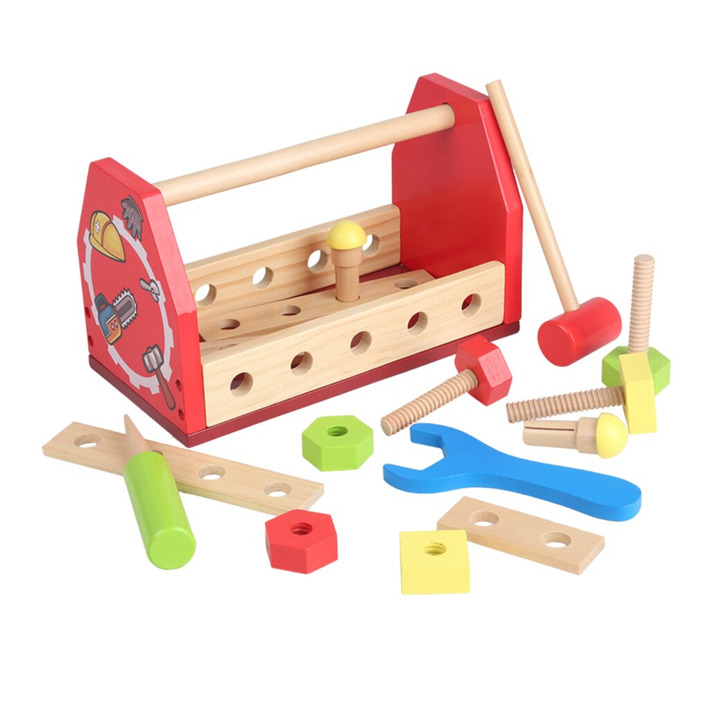 Kinderen Houten Toolbox Kit Speelgoed Bouw Gereedschappen Voor Kinderen 3 En Hoger