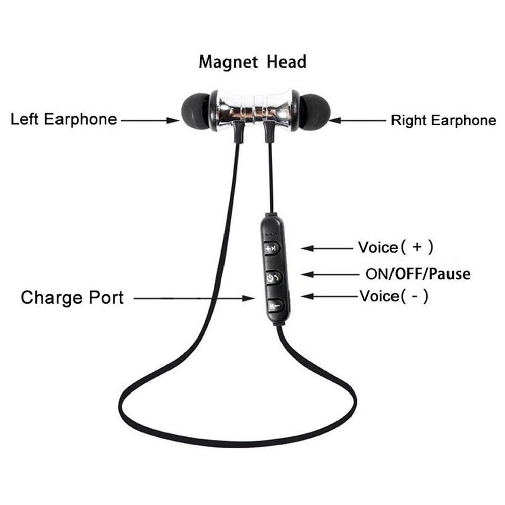 Magnetic Wireless Bluetooth 4.2 Earphone XT11 Sport Running Wireless Bluetooth Headset For IPhone 6 8 X 7 Huawei Hands Free