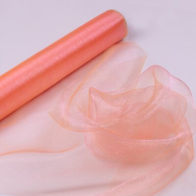 48CM x 5 M/10 M/15 M organza crystal tulle baby bad sneeuw garen voor bruiloft kerst verjaardag DIY party boog decoratie: champagne / 72cmX10m