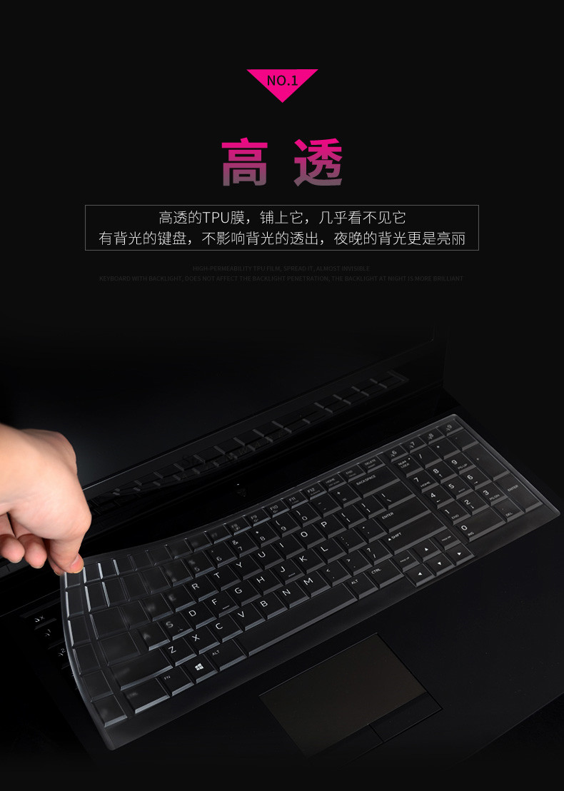 17.3 15.6 inch Laptop Ultra Dunne TPU Toetsenbord Cover Skin Protector Voor Dell Alienware 17 R3 Area-51m M17 M15 Gaming 17r5 15r4 r3