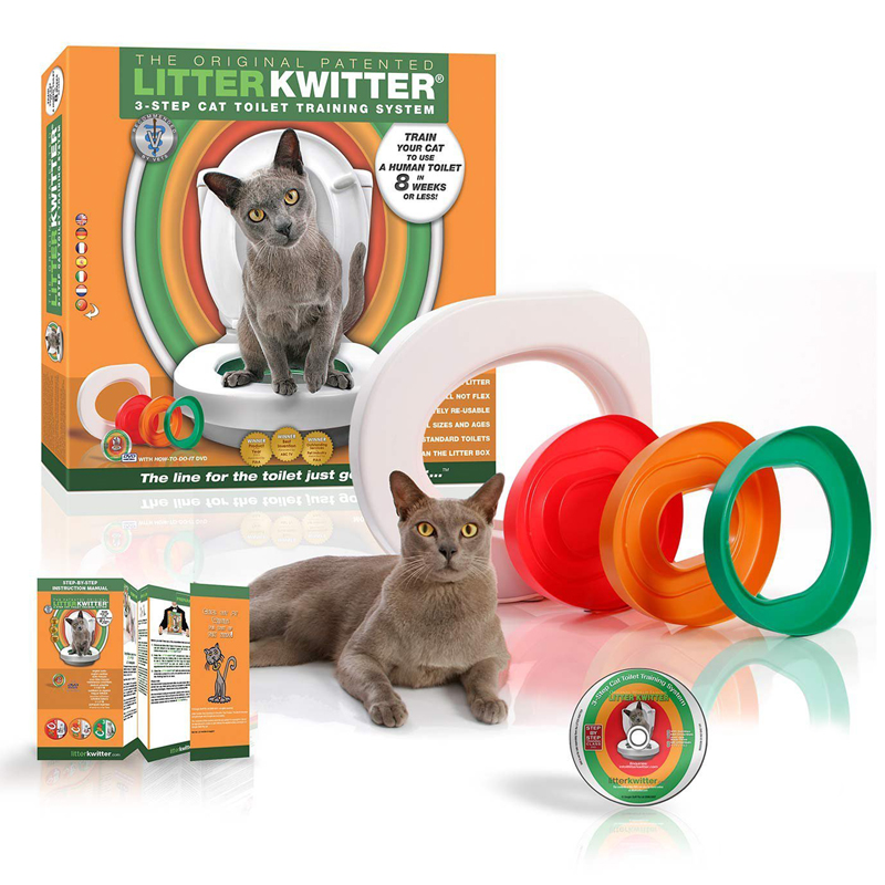 Kissan wc koulutuspakkaus muovinen lemmikkieläinten hiekkalaatikko tarjotinsarja pentu kissan puhdistus kouluttaja kissan koulutus ihmisen wc-istuin