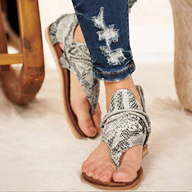 Latest Women Comfy Sandals, Ladies Flat Heel Slip On Sandals, Casual Vintage Sandals with Zipper 39